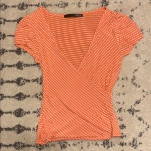 Boutique Orange wrap top
